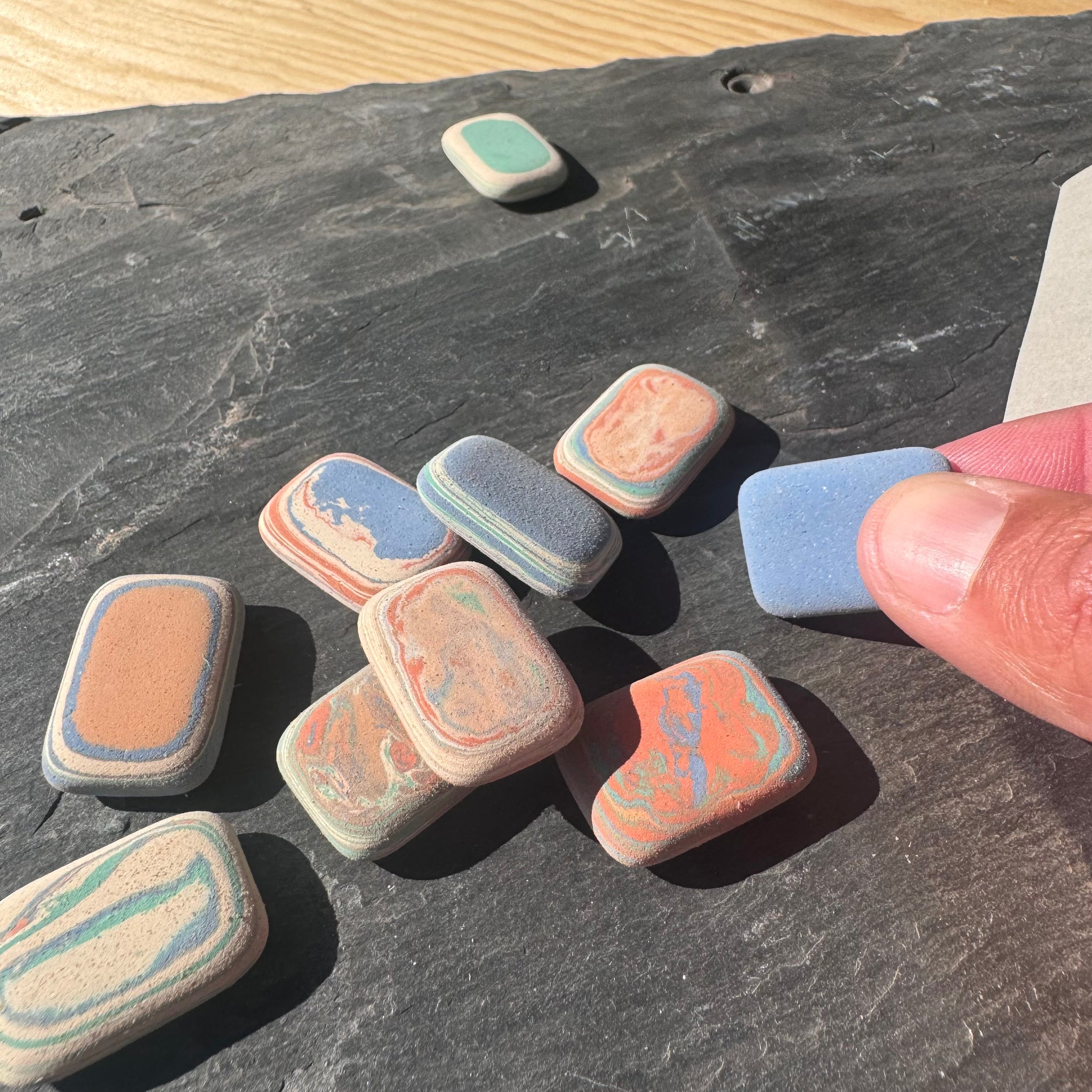 10 Pack Marbled Erasers by Le Typographe