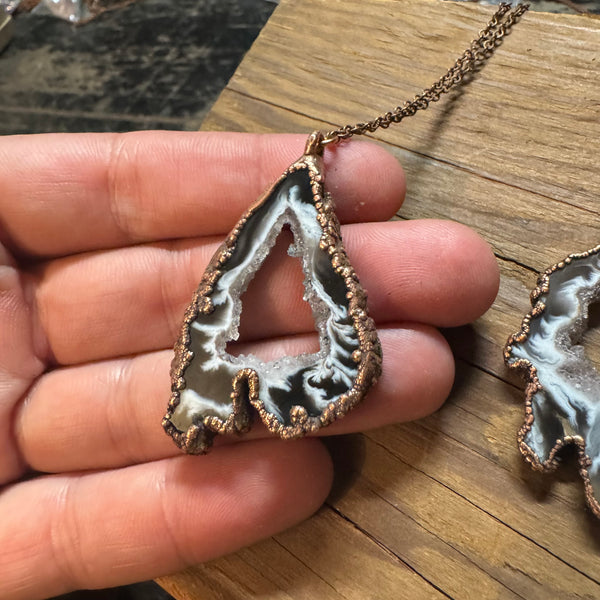 24 Fine Druzy Geode Necklace on Copper Chain by Hawkhouse