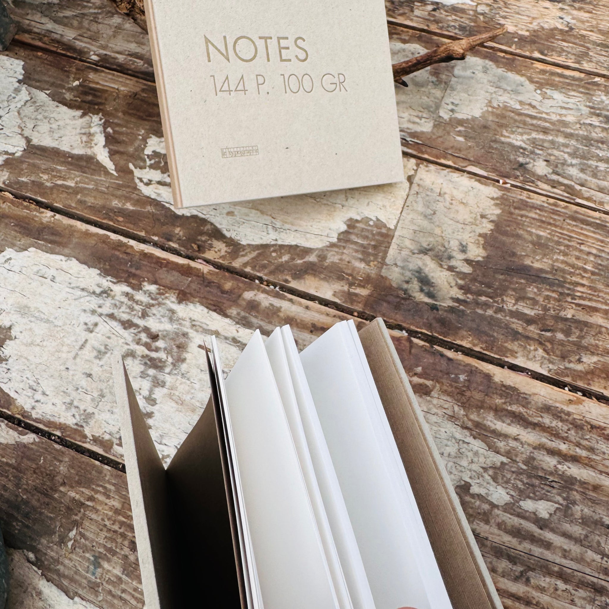 A5+ Hard Cover Notebook Blank Pages by Le Typographe