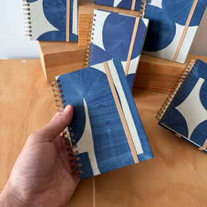 A6 Indigo Grid Notebook by Moglea