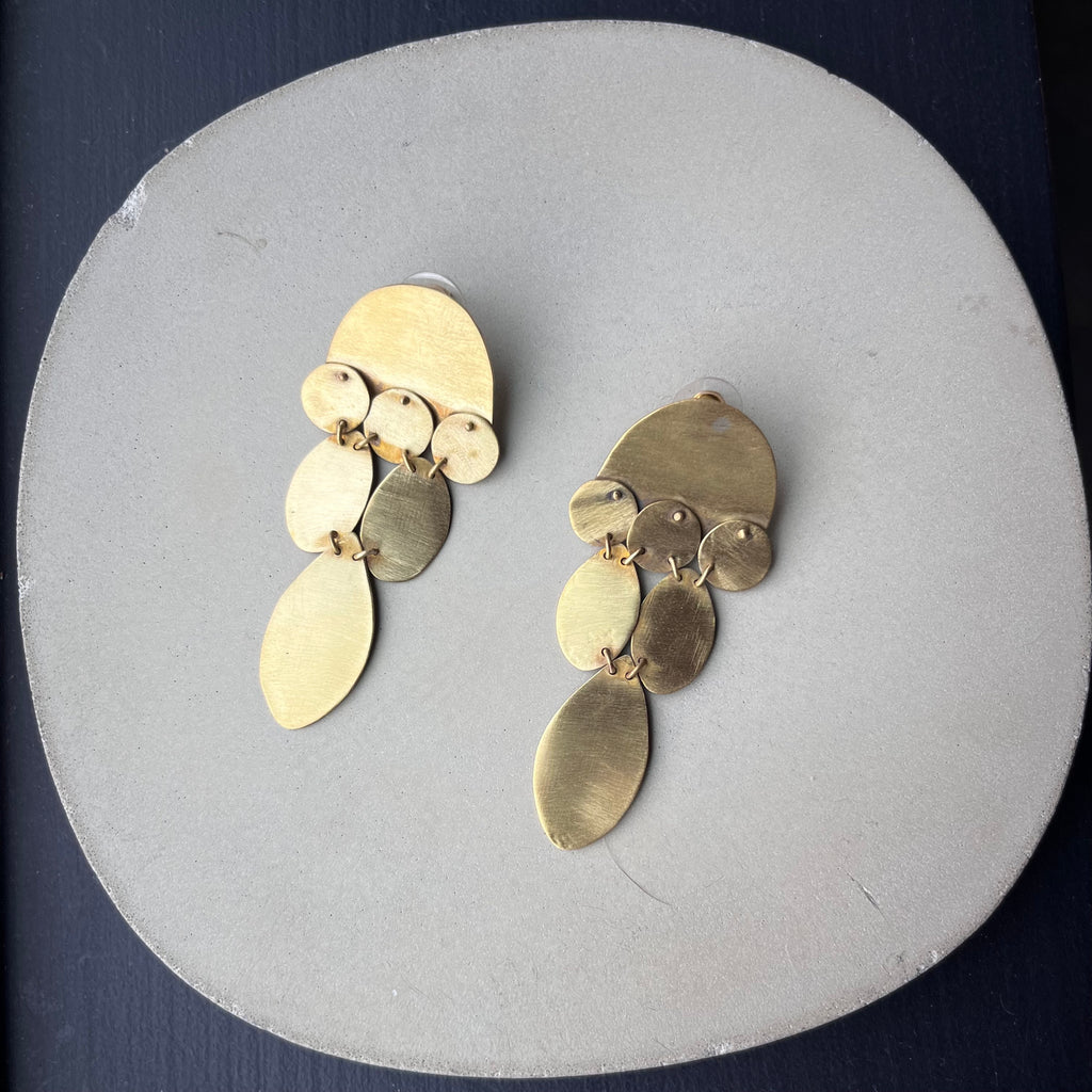 Brass Petals Earrings By Eric Silva