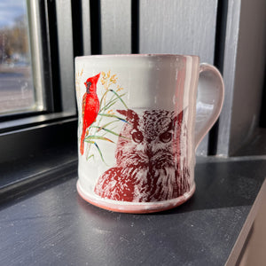 Decaled Owl Mug 13 by Justin Rothshank