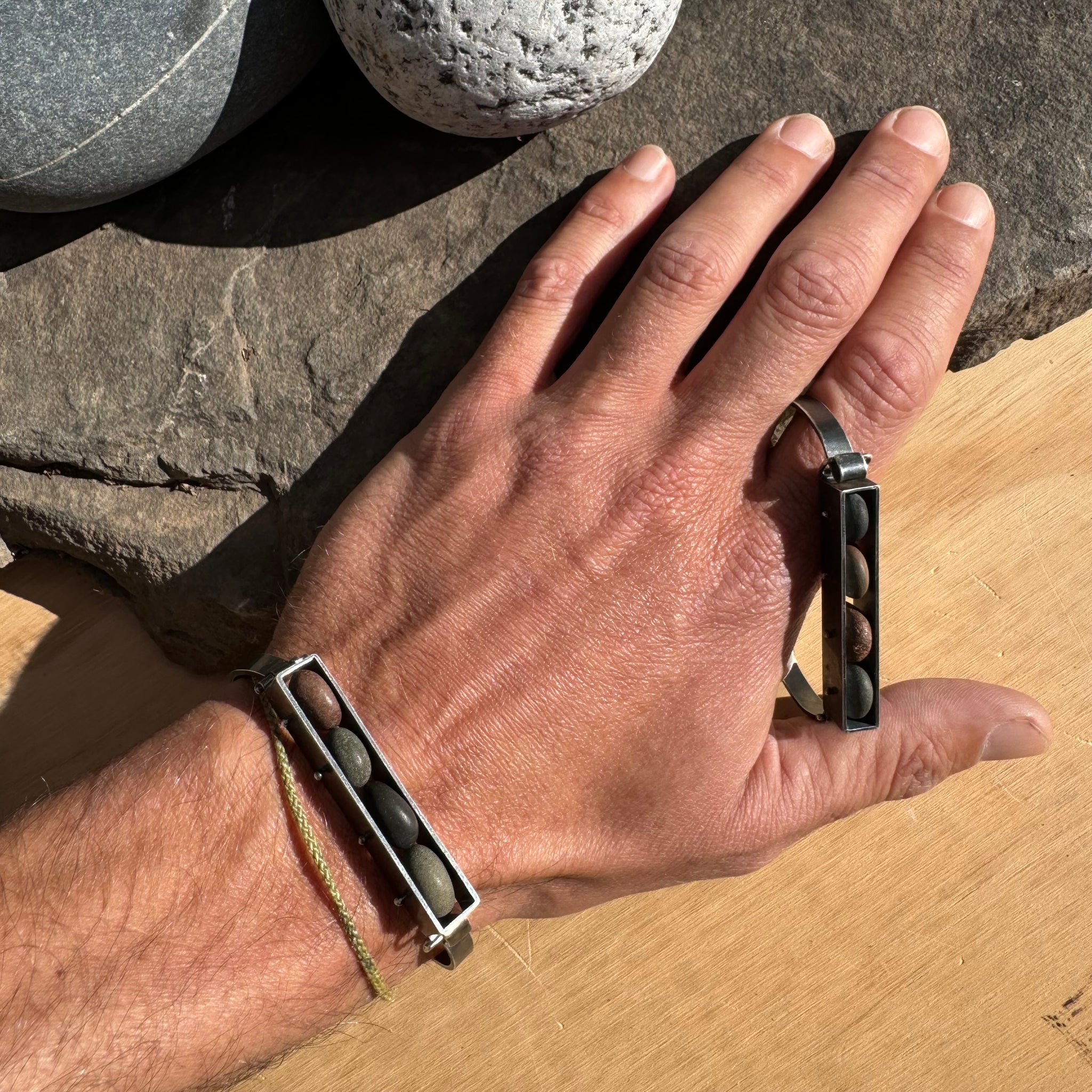 Boxed Stone Bracelet by Lakestone Jewelry