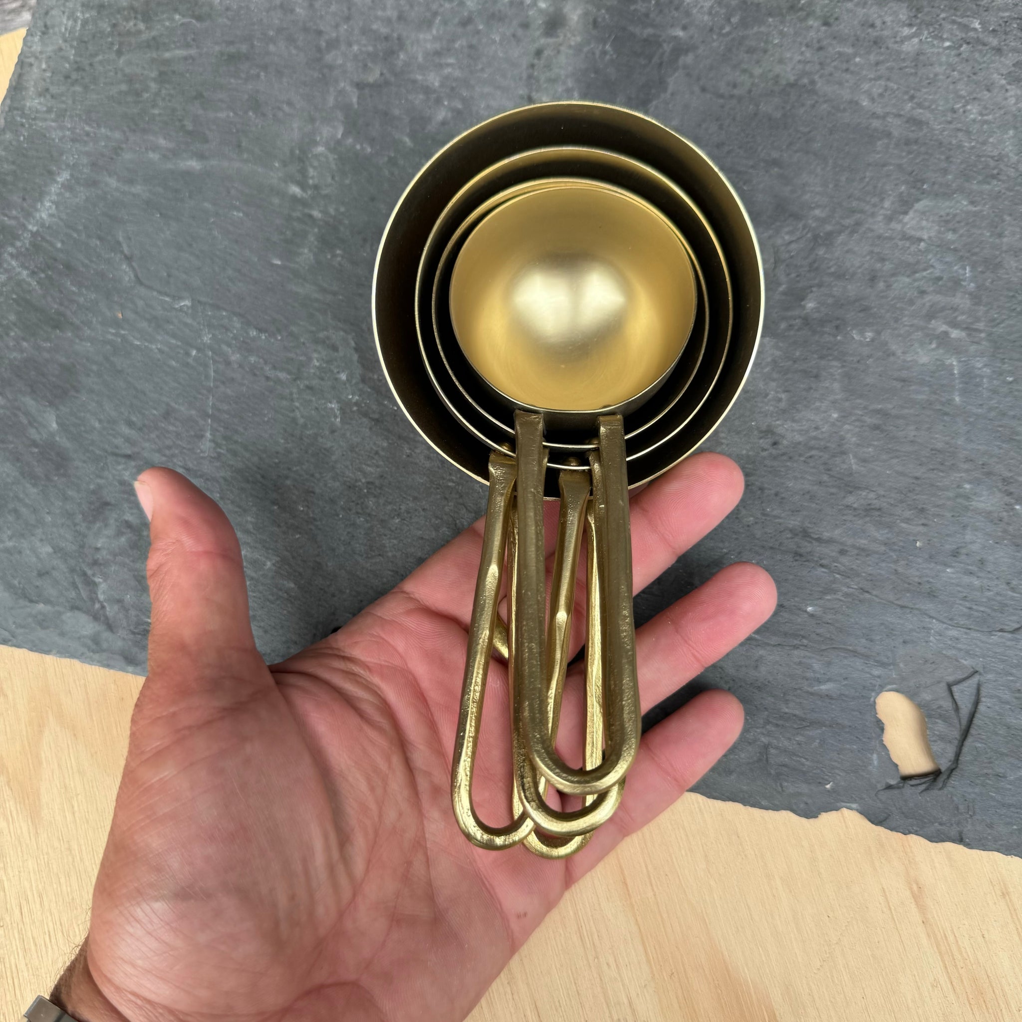 Brass Measuring Cups - Set of Four