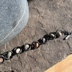 Circled Stones Bracelet by Lakestone Jewelry