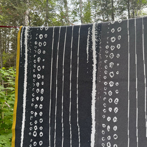 Cosmos Blanket in Dark Grey and Moss by My Friend Suzy Pilgrim Waters