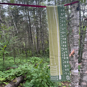 Cosmos Blanket in Green by My Friend Suzy Pilgrim Waters