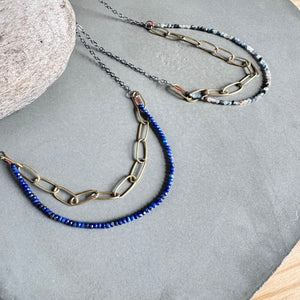 Cut Stone Layers Necklace by Eric Silva