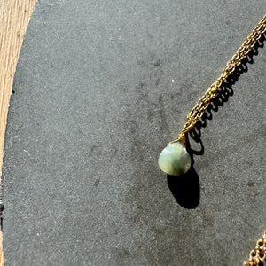 Delicate Teardrop Stone Necklace by RDB 1