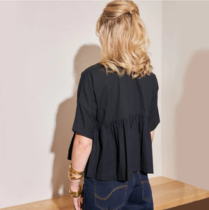 Boxy Ruffle Blouse by Mulxiply