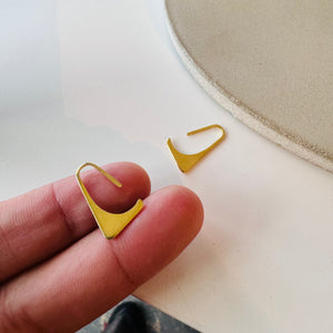 Wave Hook Earrings in Brass by Mulxiply