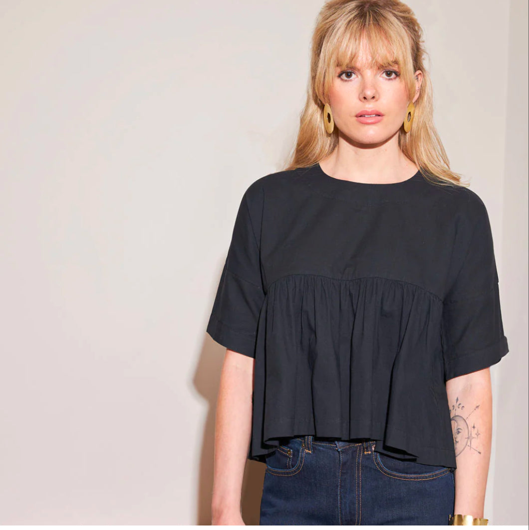 Boxy Ruffle Blouse by Mulxiply