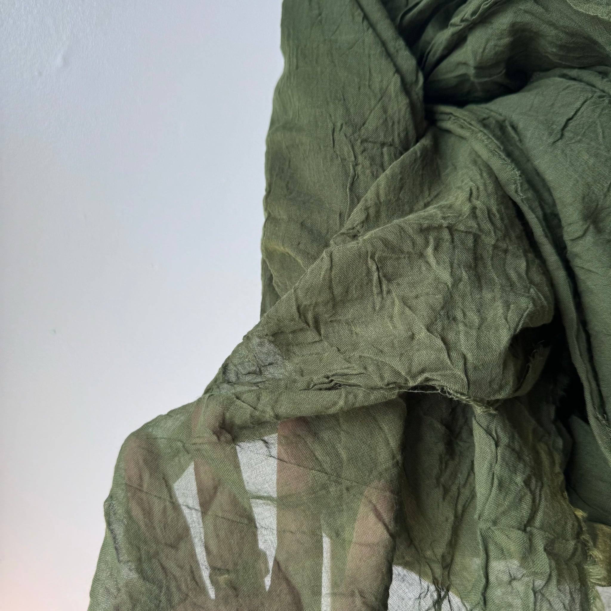 Giant Organic Cotton Scarf in Deep Olive by Scarfshop