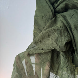 Giant Organic Cotton Scarf in Deep Olive by Scarfshop