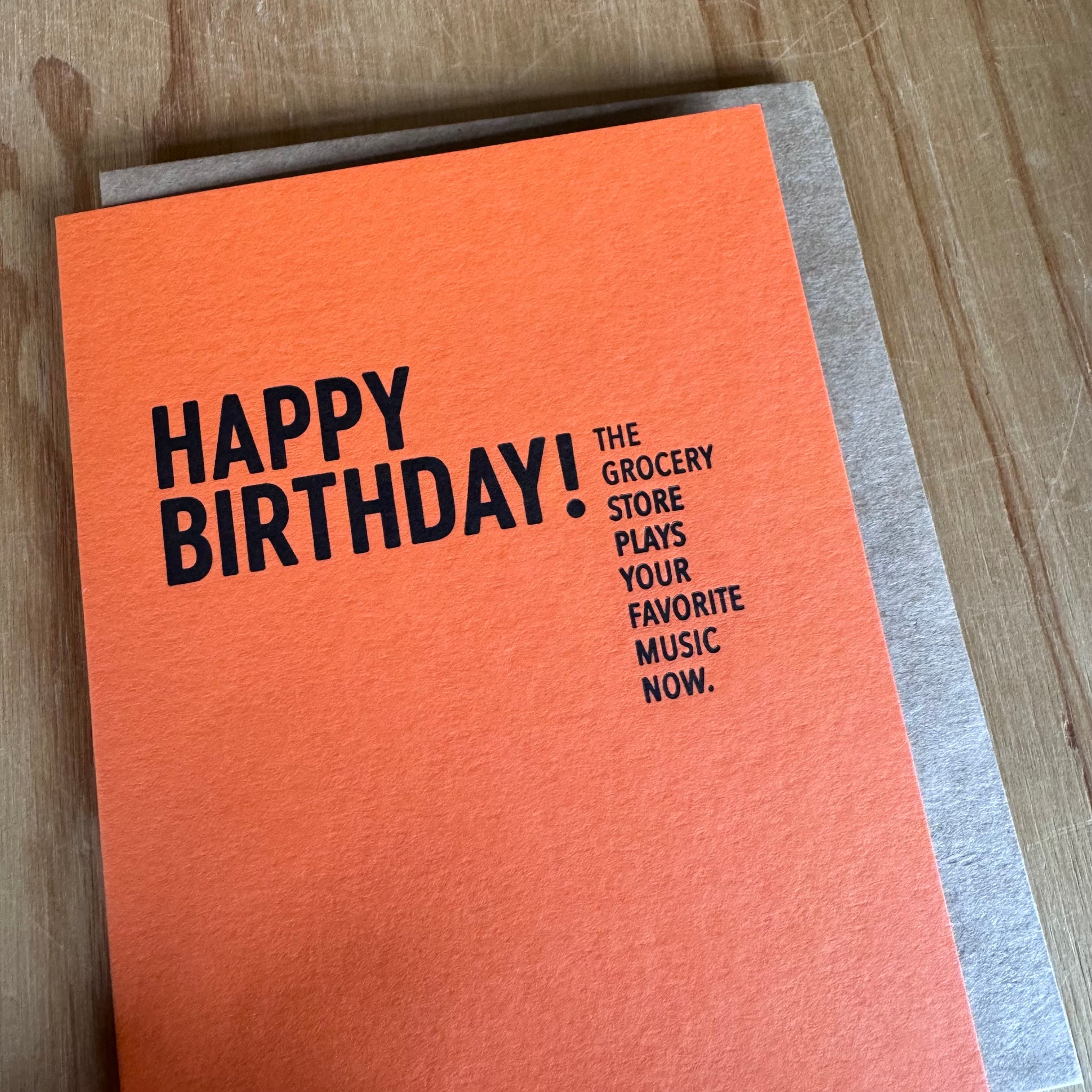 Grocery Store Letterpress Birthday Card by Sapling Press