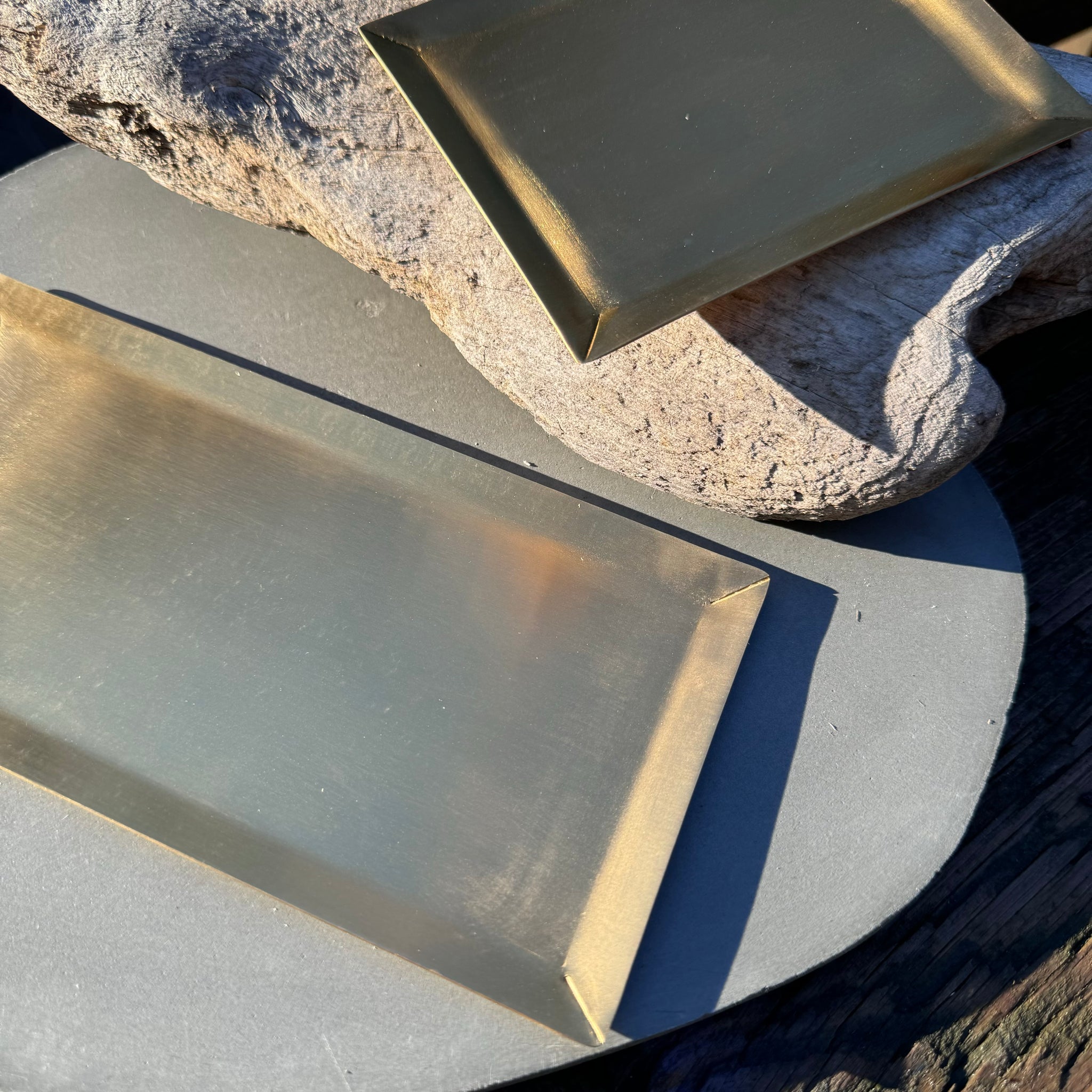 Hand-Forged Brass Plates from Fog Linen