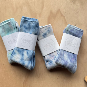 Hand Dyed Cotton Socks- Random Dyed by Scarfshop 1-4