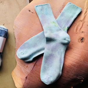 Hand Dyed Cotton Socks- Random Dyed by Scarfshop 1-4