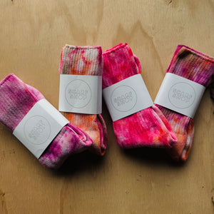 Hand Dyed Cotton Socks- Random Dyed by Scarfshop 17-20