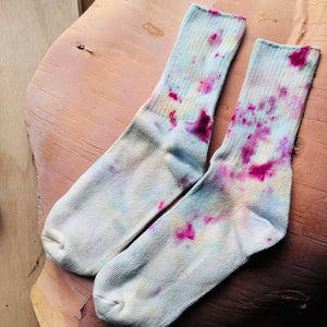 Hand Dyed Cotton Socks- Random Dyed by Scarfshop 21-24