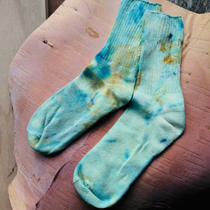 Hand Dyed Cotton Socks- Random Dyed by Scarfshop 21-24