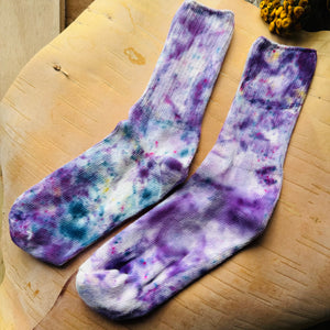 Hand Dyed Cotton Socks- Random Dyed by Scarfshop 25-28