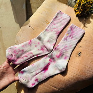 Hand Dyed Cotton Socks- Random Dyed by Scarfshop 33-37