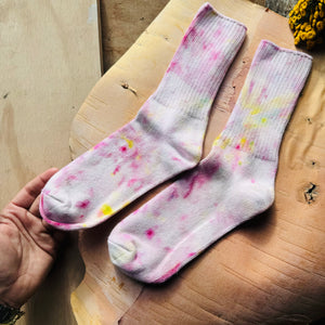 Hand Dyed Cotton Socks- Random Dyed by Scarfshop 38-42