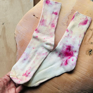 Hand Dyed Cotton Socks- Random Dyed by Scarfshop 5-8