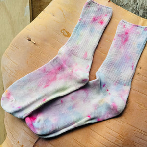 Hand Dyed Cotton Socks- Random Dyed by Scarfshop 5-8