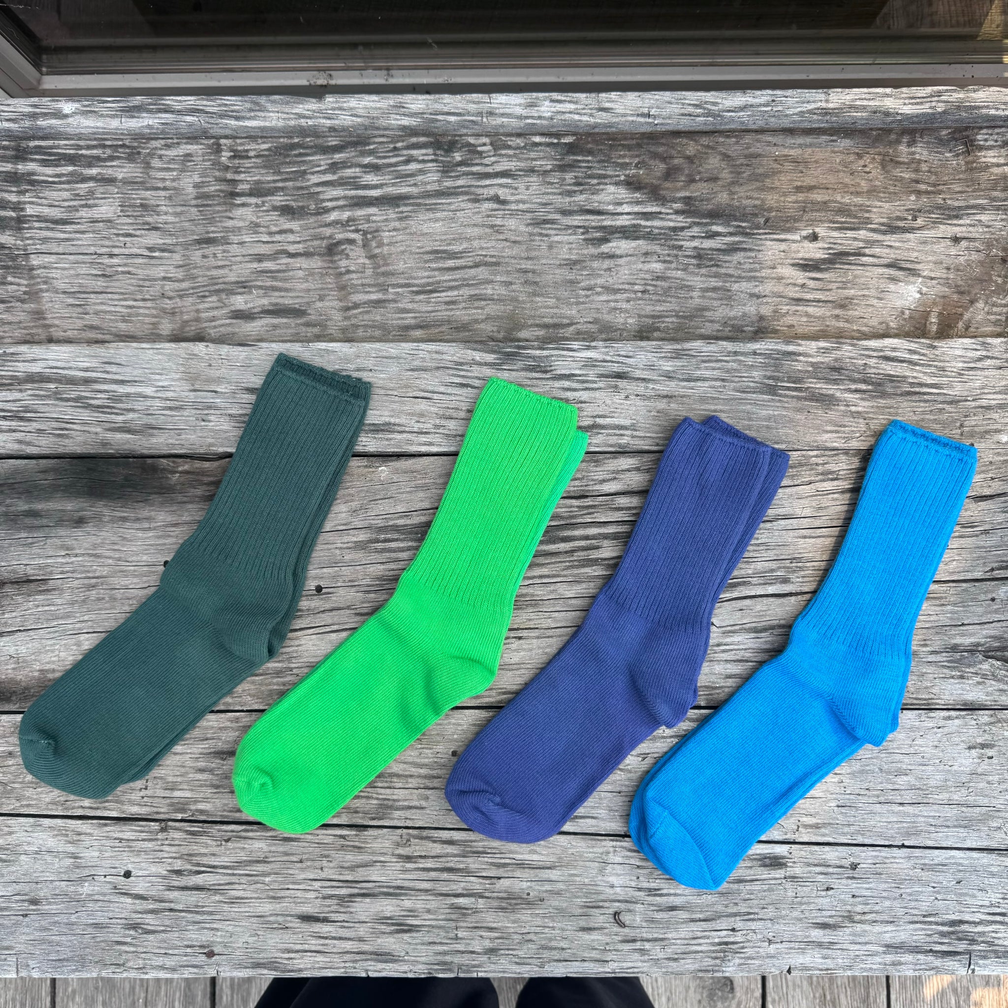 Hand Dyed Cotton Socks in New Tones by Scarfshop