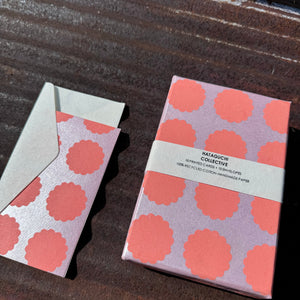 Hand Made Paper Stationery Set, Biscuit in Rose By Hataguchi Collective