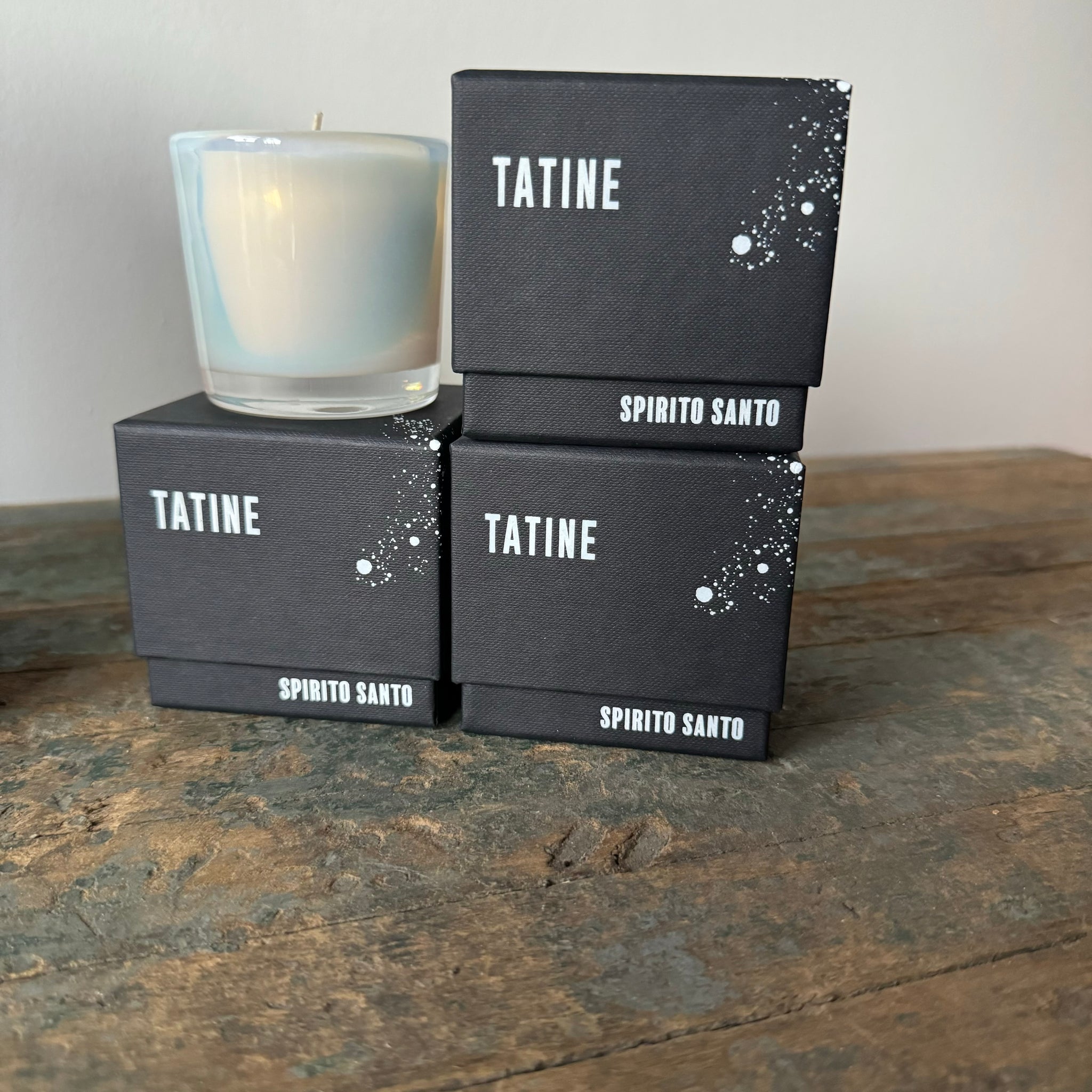 Stars are Fire SPIRITO SANTO Hand-Poured Candle by Tatine