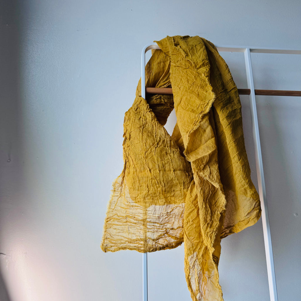 Organic Cotton Scarf in Mustard by Scarfshop