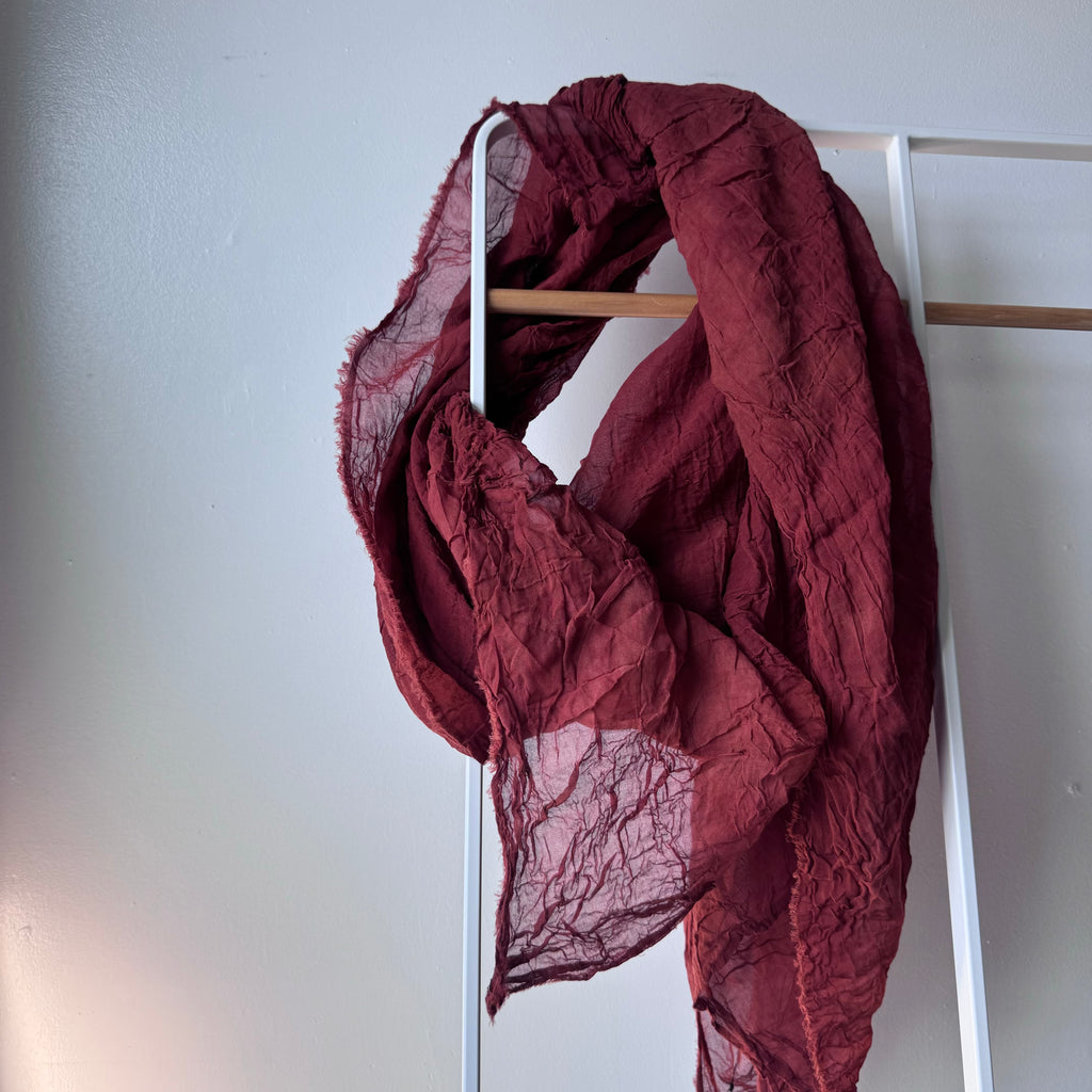 Organic Cotton Scarf in Rust by Scarfshop