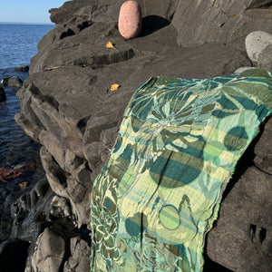 Ingrid Jacquard Scarf in Kermit by Letol