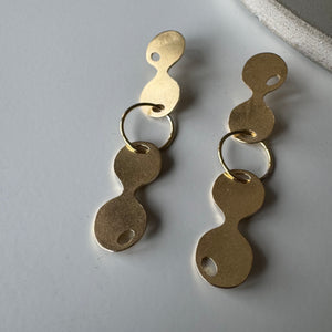 Martini Dangle Earrings in Brass by Mulxiply