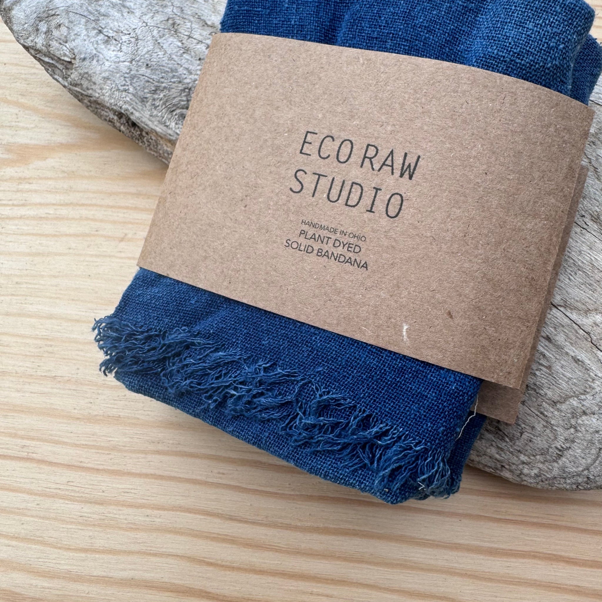 Naturally Dyed Raw Silk Bandana by Eco Raw Studio