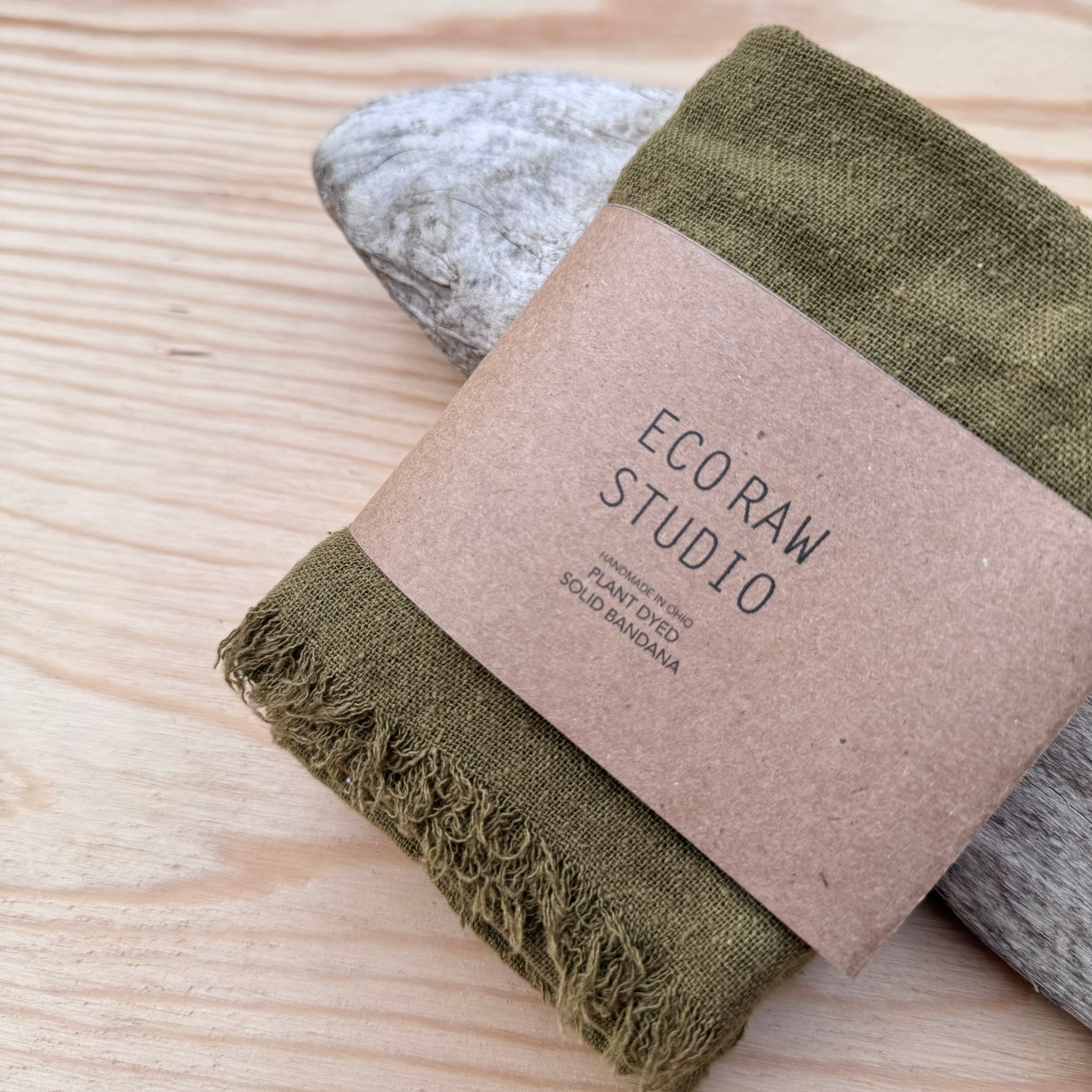 Naturally Dyed Raw Silk Bandana by Eco Raw Studio