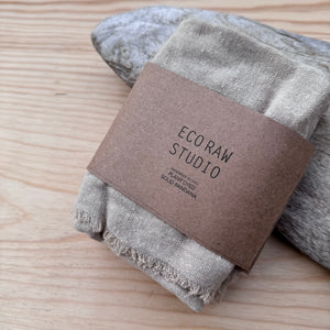 Naturally Dyed Raw Silk Bandana by Eco Raw Studio