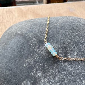 Opal and 14k Gold fill Necklace by 8.6.4 Design