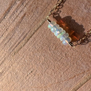 Opal and 14k Gold fill Necklace by 8.6.4 Design