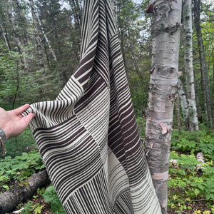 Planescape Blanket in Flax/Coffee by Jill Malek