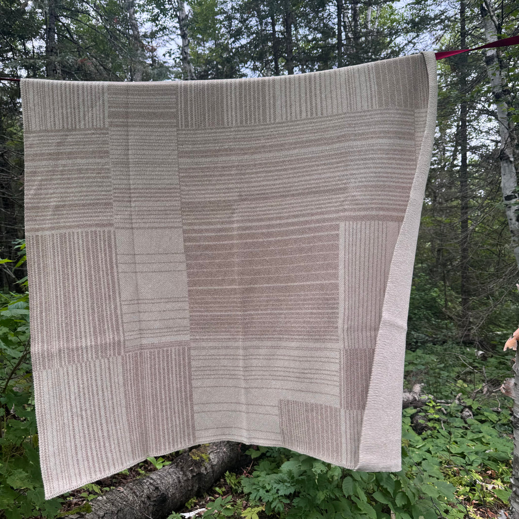 Planescape Blanket in Marled Flax by Jill Malek