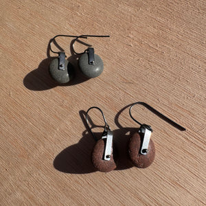 Rivet Stone Earrings by Lakestone Jewelry