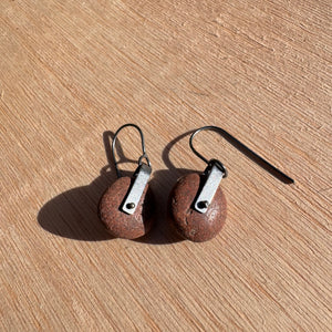 Rivet Stone Earrings by Lakestone Jewelry