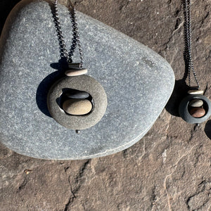 Rock in Rock Duo Necklace by Lakestone Jewelry