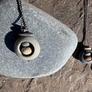 Rock in Rock Duo Necklace by Lakestone Jewelry