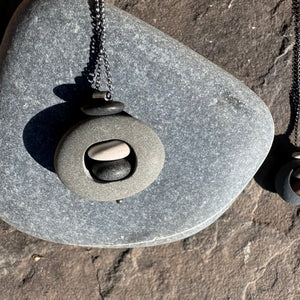 Rock in Rock Duo Necklace by Lakestone Jewelry