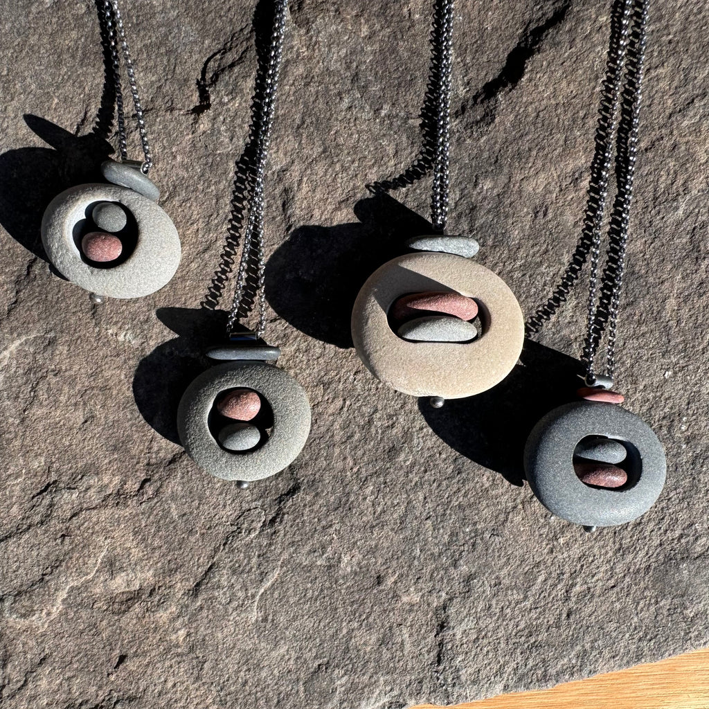 Rock in Rock Duo Necklace by Lakestone Jewelry